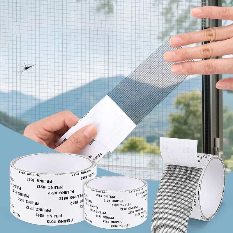 INF Fenstergitter Reparatur Klebeband: Schnelle Netzreparatur - 5cm x 2m Weiß