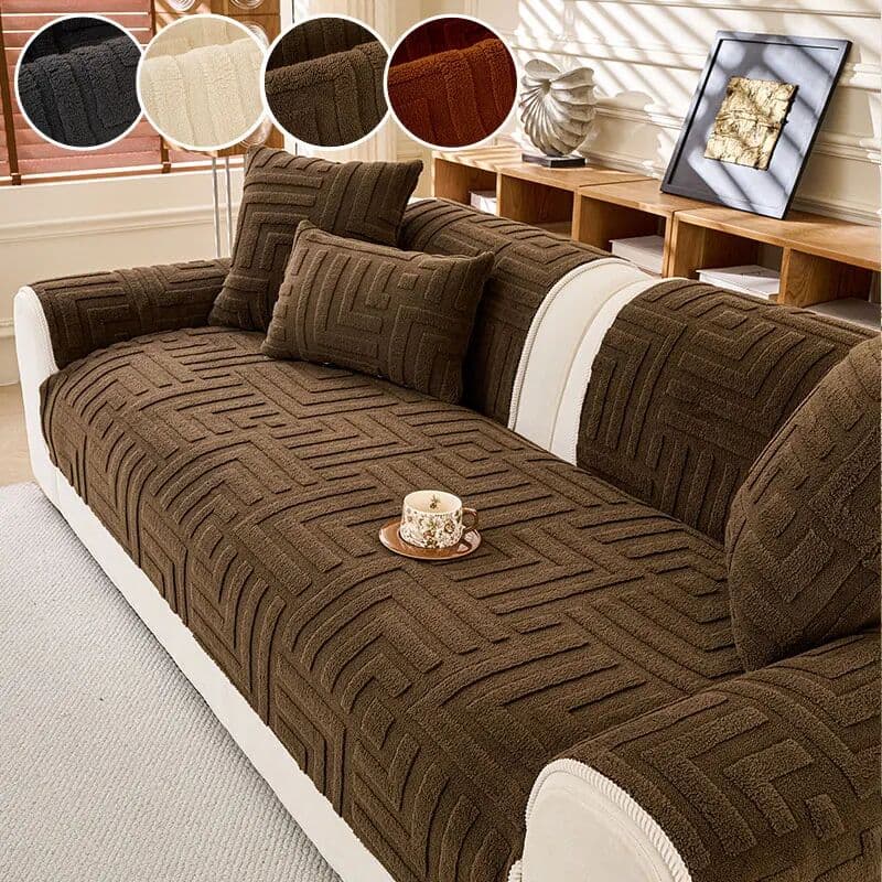 NONE 1PC-2025 Neue Sofa Matte Winter Plüsch Warme Anti slip Sitzen Matte Verdickt Wohnzimmer Sofa Abdeckung