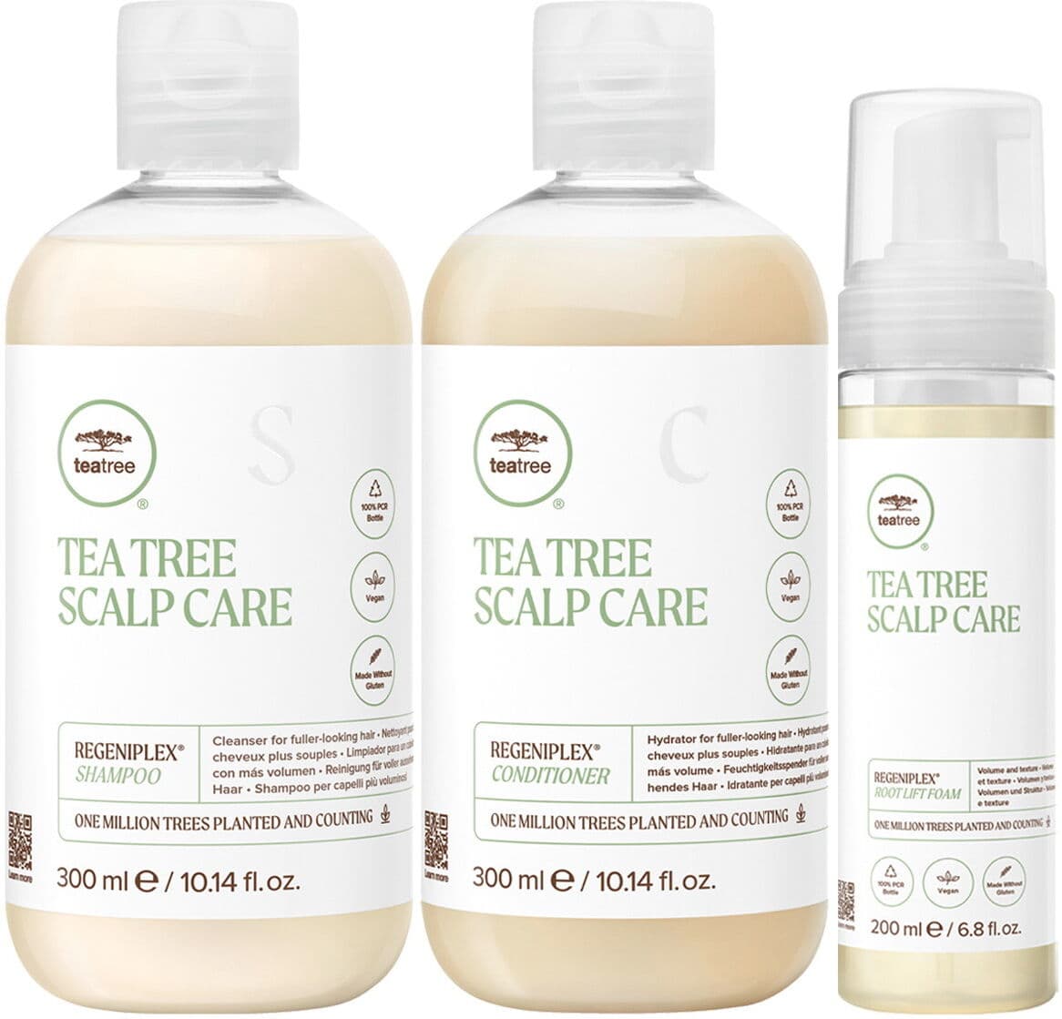 800ml Paul Mitchell Tea Tree Scalp Care Set (Shampoo 300ml + Conditioner 300ml + Foam 200ml)