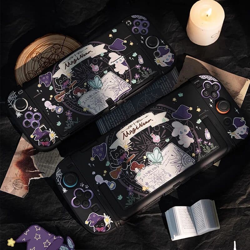 YTYIN Original Switch 2 Protective Shell Cartoon Magic Cat Game Pattern Split Shell Ns2 Game Accessories Anime Case for Switch Oled