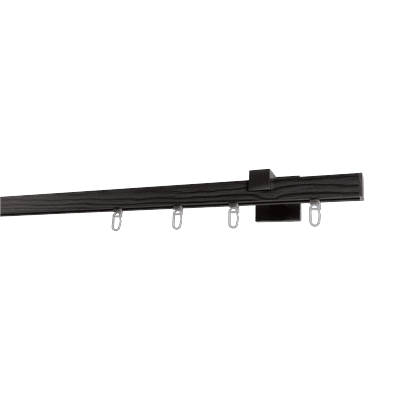 Gardinenstange GARESA "Finn Wandmontage", schwarz (grau, edelstahlfarben), L:290cm, Gardinenstangen, Innenlaufprofil, Wandmontage