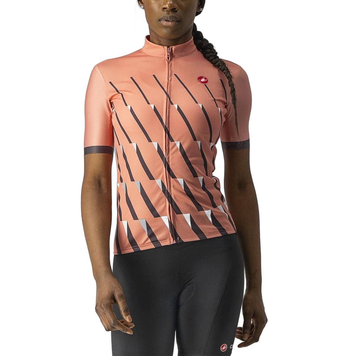 Camisola Castelli Pendio Manga Curta Blush Cinzento Escuro Branco Mulher, Tamanho S Mulher