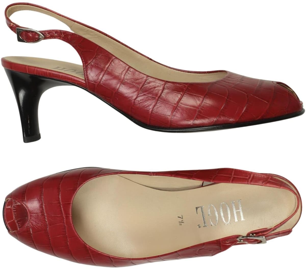 högl Damen Pumps, Rot, Gr. EU 41 (UK 7.5), Leder - Second Hand