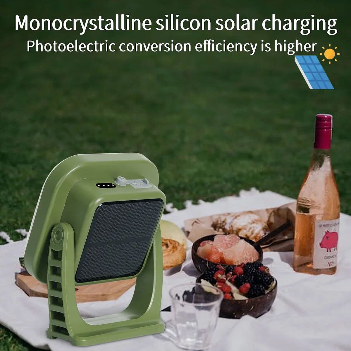 MOS LIGHTING MOSLIGHTING Solar Rechargeable Floodlight Work Maintenance Emergency Lights Cool Camping Gear Lantern Flashlights LED Outdoor