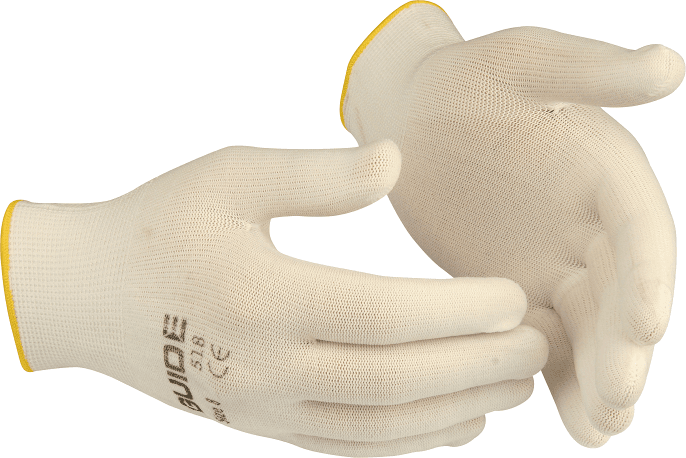 Guide 518 Tynn Nylon Innerhanske, 12 Par Hvit 10