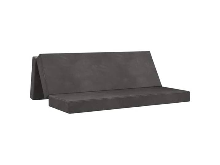 FDSAQOPT Klappsofa Bett 200 x 67 x 45 cm Dunkelgrau Polyesterstoff, Schaumstoffpolsterung, Reißverschlussbezug, faltbare Bauweise, Wohnzimmer, Schlafzimmer