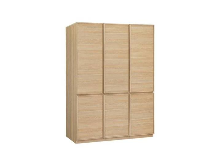 Module dressing décor bois 6 portes 1 penderie naturel - Kuba