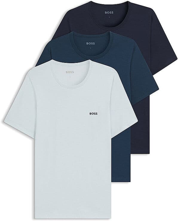 Boss T-Shirt 3er Pkg. blau   S M