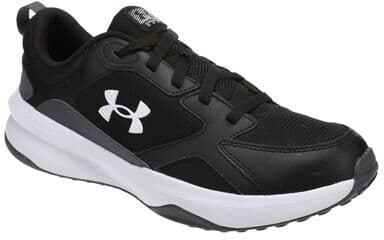 Under Armour Charged Edge (Men's) Athletic in Black/Castlerock/White, Size 9.5 M, Leather/Rubber/Synthetic