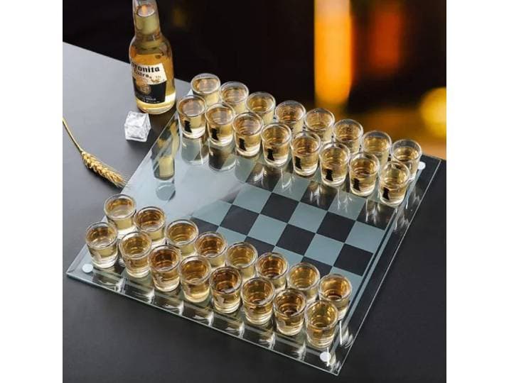 Ensemble de verres à vin transparents, jeu d'échecs, Bar à boire à la maison, whisky, Cocktail, Tequila, jeu d'échiquier, cadeau de fête