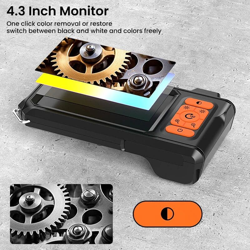VISHRT Industrial Endoscope 4.3'' Screen Single Dual Lens 2M-100M Automotive Endoscopy Inspection Borescope Waterproof Plumbing Camera