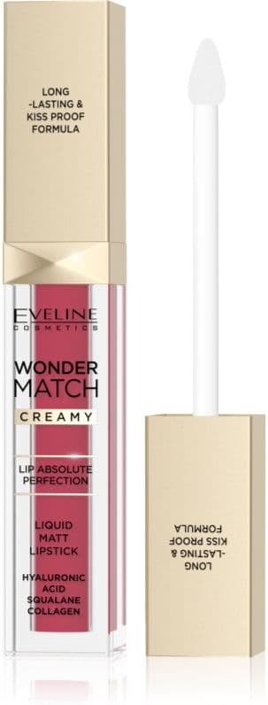Eveline Cosmetics Wonder Match Creamy liquid matt lipstick shade 12 Charming Red 6.8 ml