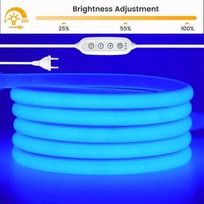 Uplift Picks 220V Dimmable COB LED Strip With Waterproof Neon Flex Design blue 1m