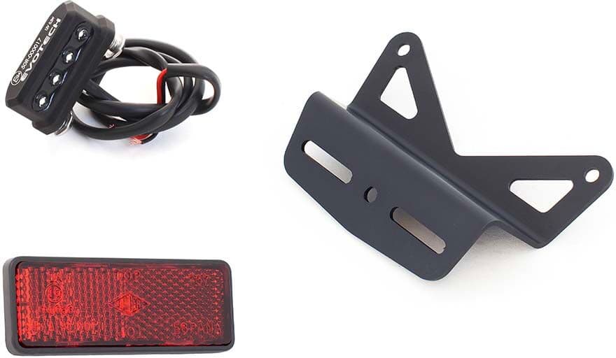 Kit Luce Targa + Supporto + Catadiottro Evotech Kawasaki Ninja 650 Krt 2017-2020