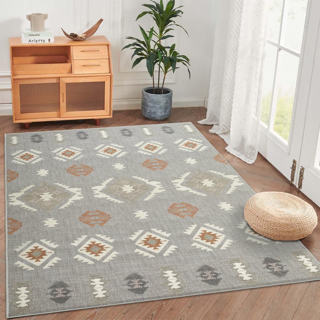 Marlow Home Co. Asilee Rectangle Abstract Dhurrie Indoor / Outdoor Washable Area Rug Nova Rectangle 200 x 290cm
