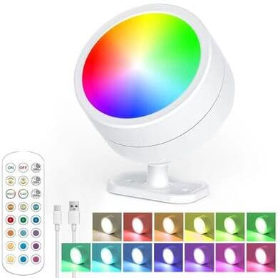 Uplift Picks Magnetic Rechargeable LED Spotlight Wall Sconce With Remote Control white (rgb)