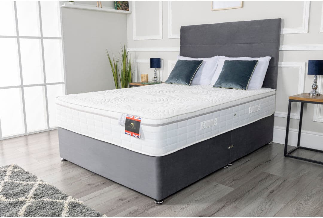 Fairmont Park Aspelare Upholstered Divan Bed Slate Grey Linen Small Double