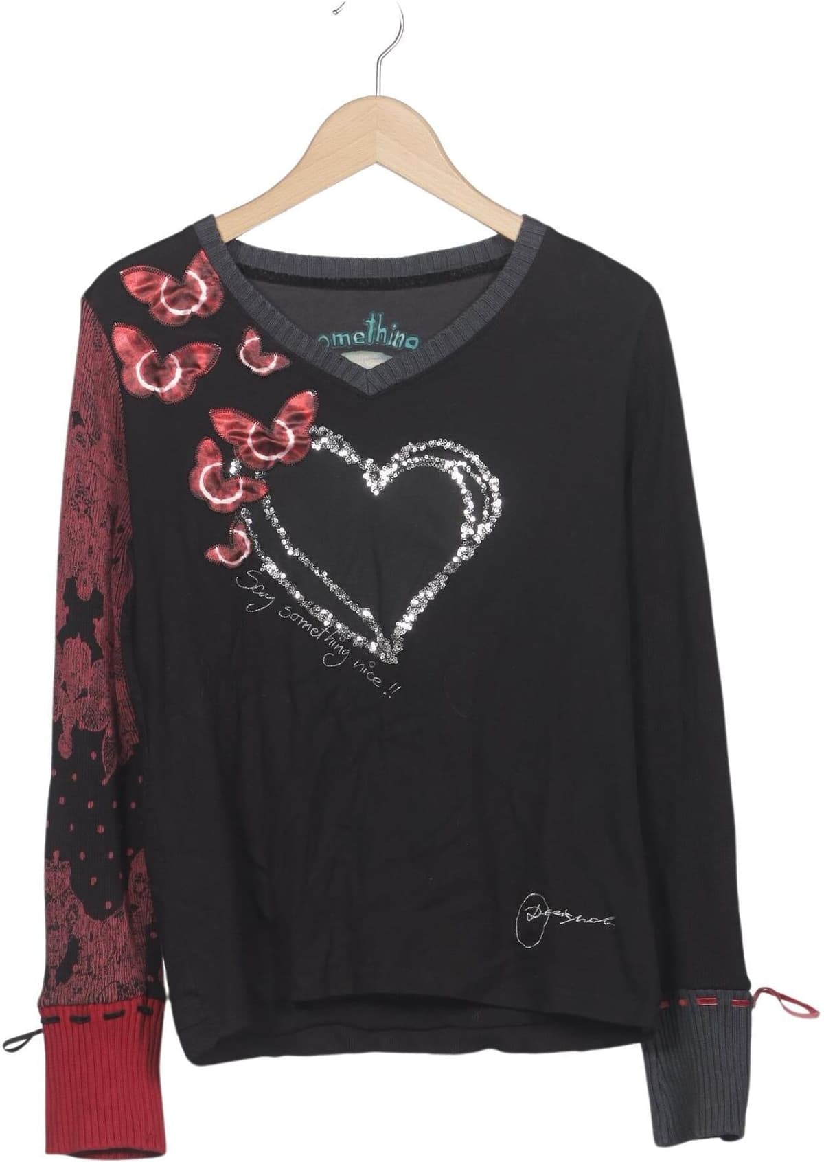 Desigual Damen Pullover, Mehrfarbig, Gr. L, Baumwolle - Second Hand