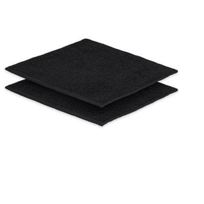 EXKLUSIV HEIMTEXTIL 2x Seiftuch Frottier 500 g/m² 30 x30 cm Schwarz