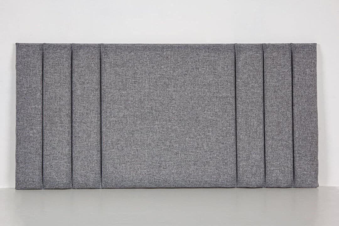 Ebern Designs Gursharan Upholstered Chenille Panel Headboard Black Small Double (4')