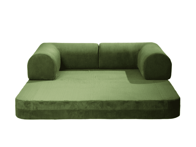 Canapé convertible Likeepli 180x200cm - Velours côtelé Vert
