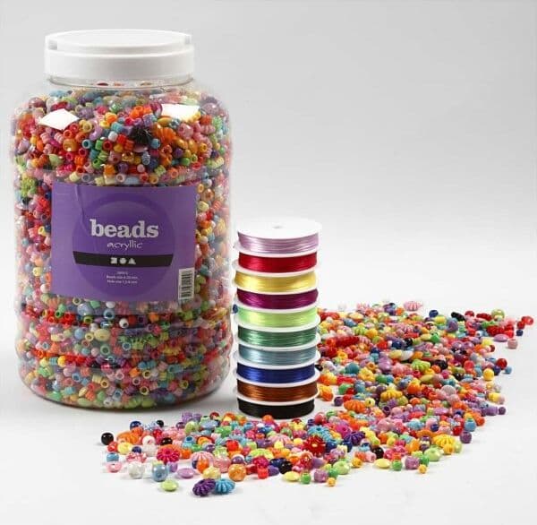 Beads Diy Kreasæt Med Akrylperler Og Smykkeelastik