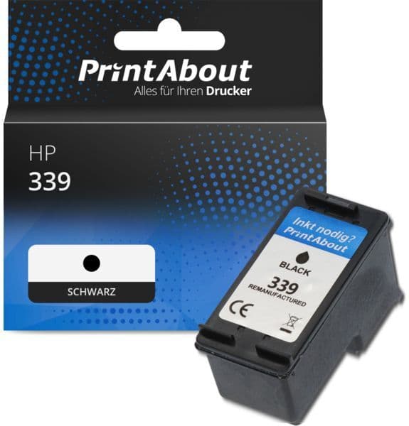 PrintAbout Druckerpatrone kompatibel mit HP 339 (C8767EE) - Schwarz