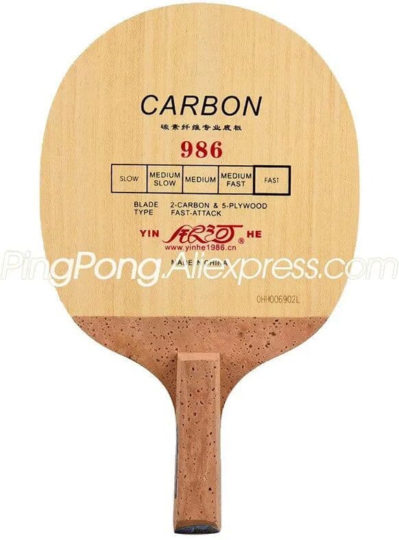 Original YINHE 986 Carbon Table Tennis Blade (Korea Type Fast Attack) Japanese Penhold JS Handle Racket Ping Pong Bat Paddle