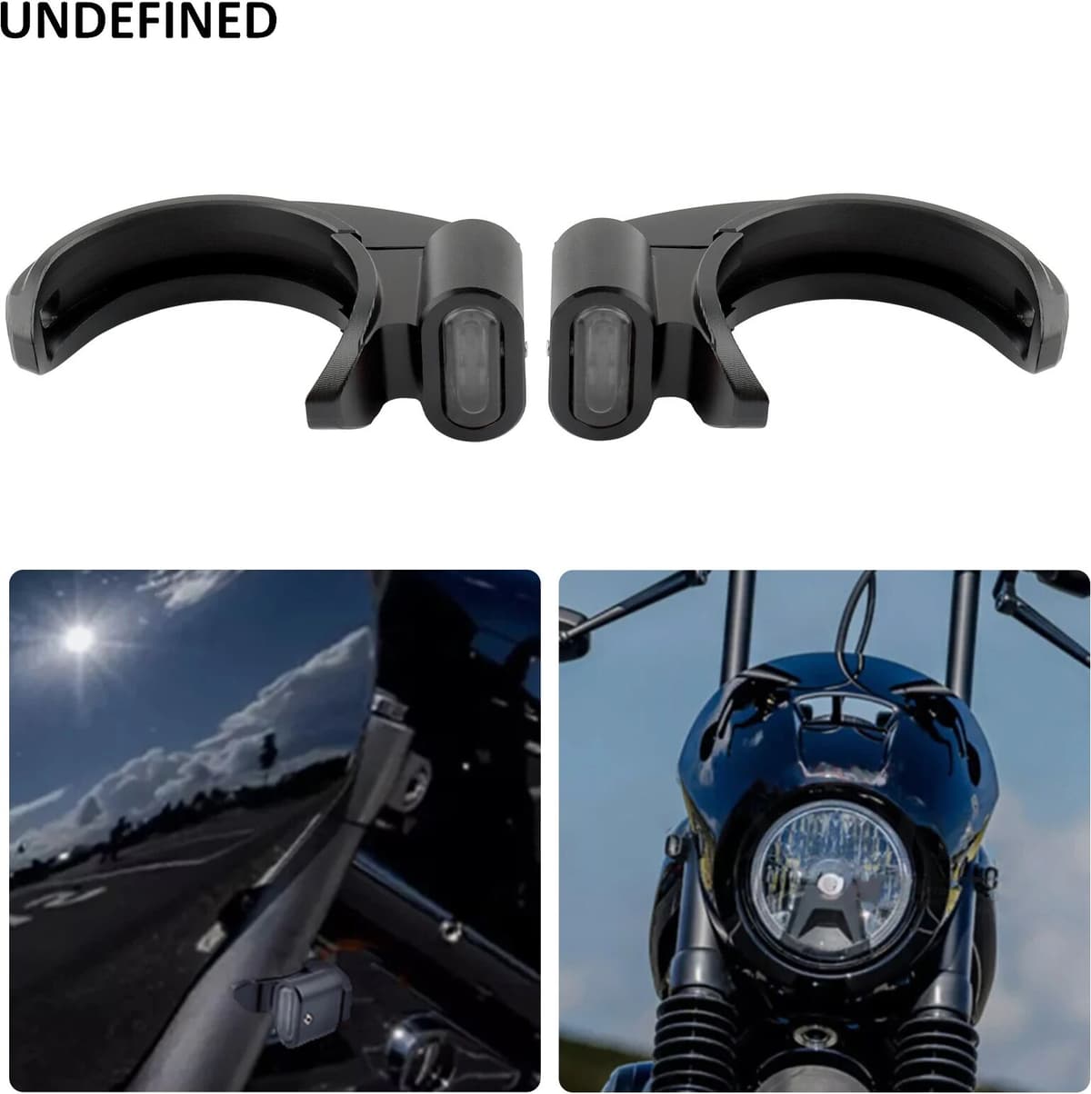 UNDEFINED Motorcycle 39-41MM 49-51MM Front Fork Turn Signal Lights For Harley Sportster Dyna for BMW Yamaha Kawasaki Triumph Honda Suzuki