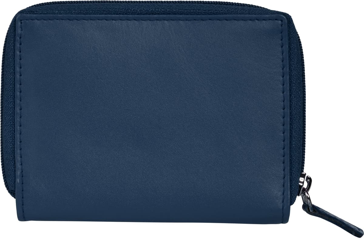 Geldbörse BRUNO BANANI "BRUNO BANANI Damen echt Leder", Damen, blau, Leder, Kleinlederwaren Geldbörse, echt Leder blau Einheitsgröße