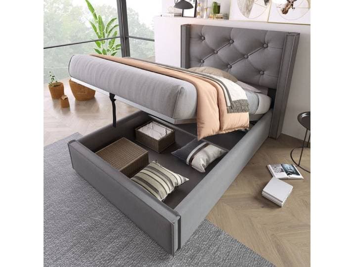 Lit Mezzanine 90x200 cm avec Bureau LED Cadre en Métal Dressing Intégré Étagère Plan de Travail Spacieux Noir