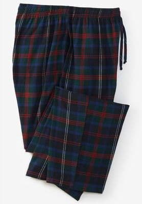 Men's Big & Tall Flannel Plaid Pajama Pants by KingSize in Multi Plaid (Size 6XL) Pajama Bottoms
