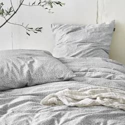 Irisette Seersucker Bettwäsche Easy Airdrie 135x200 cm + 80x80 cm | silber - grau