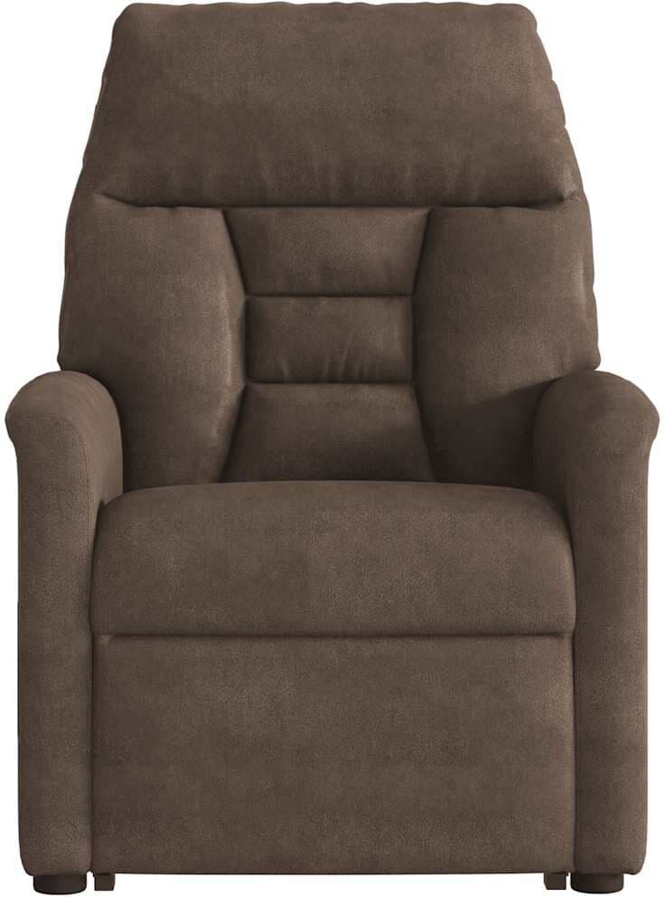 vidaXL Fauteuil inclinable électrique marron tissu microfibre