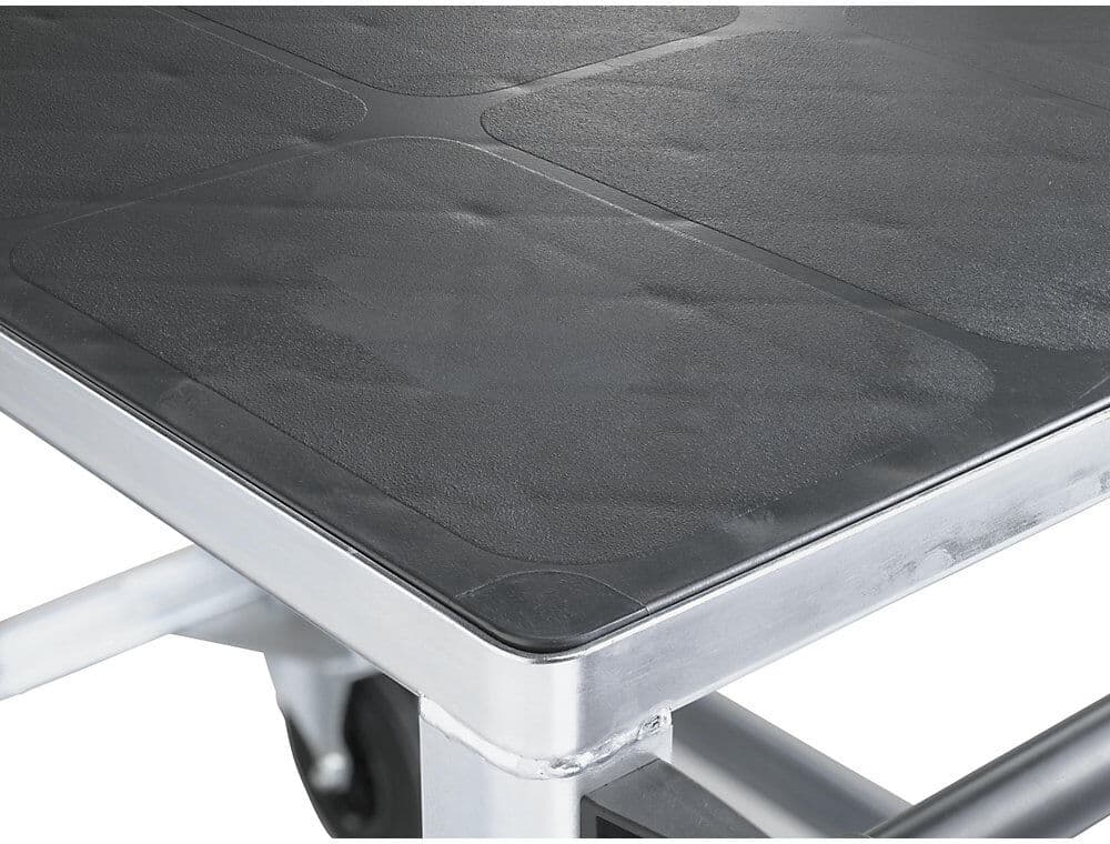 Montagewagen, Tragfähigkeit 500 kg, 2 Ladeflächen aus Kunststoff, Ladefläche 1050 x 700 mm, Gestell verzinkt eurokraft pro