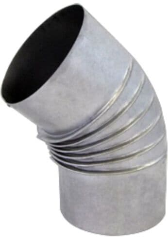 Bertrams Alu Bogen 14BG45-130 45°, Ø 130 x 1 mm, gerippt