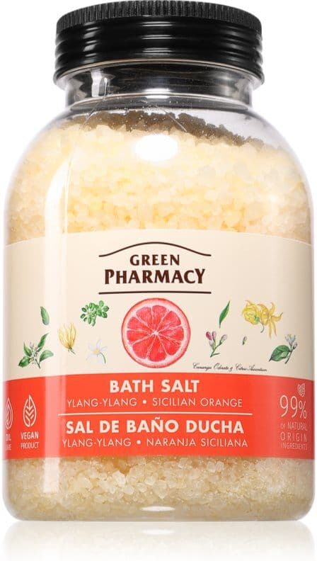 Green Pharmacy Ylang-ylang & Sicilian Orange Bath Salt χαλαρωτικό αλάτι για μπάνιο 1000 γρ