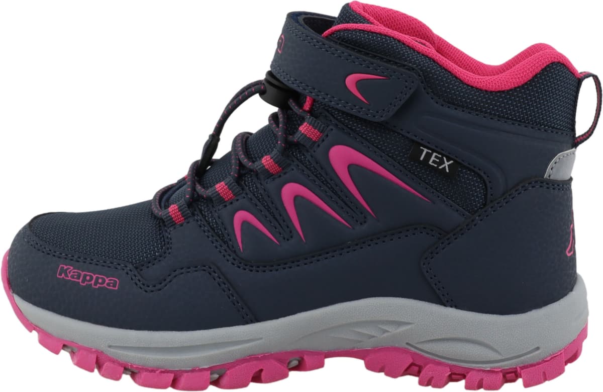 Outdoorschuh KAPPA "ERICA", Kinder, Gr. 31, Synthetik, blau (navy, pink), Schuhe Outdoorschuh, wasserdicht navy, pink 31, Synthetik