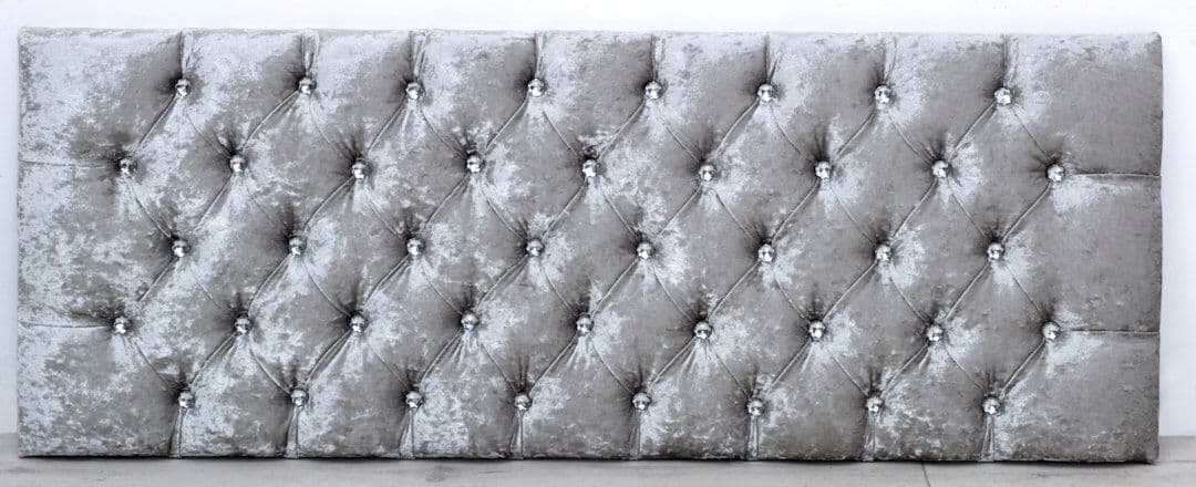 Rosdorf Park Dwyer Upholstered Velvet Panel Headboard Silver Single (3')
