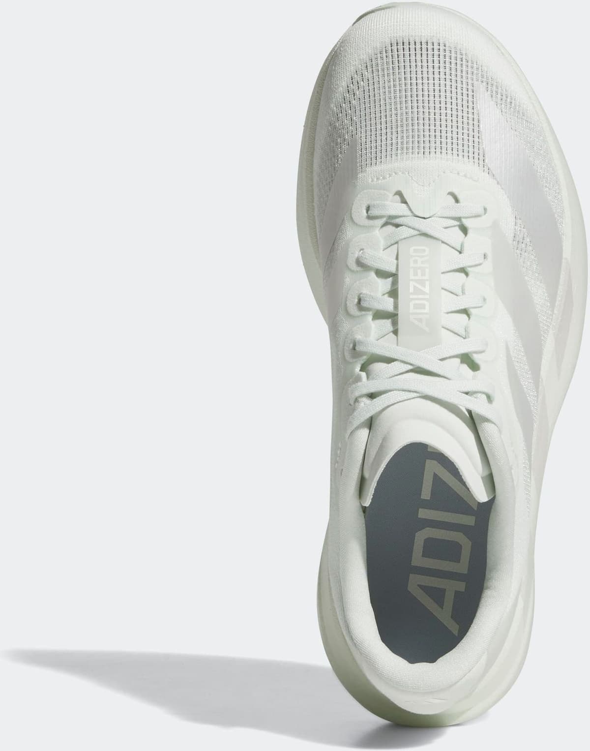 Laufschuh ADIDAS PERFORMANCE "ADIZERO EVO SL", Damen, Gr. 42,5, crystal jade, zero metallic, linen grün, Synthetik, Textil, Schuhe Laufschuh, angelehnt an das Design vom Adios Pro Evo