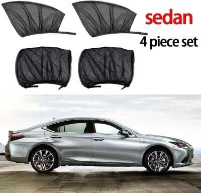 Useful Little Things Car Window Mosquito Net Sunshade Curtain sedan 4 Piece Set