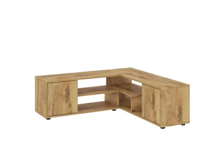 Livetastic Lowboard Rosa TV-Ständer, Nussbaumfarben, Metall, Holzoptik, 2 Fächer, 125x40x120 cm, Wohnzimmer, TV Möbel, Lowboards