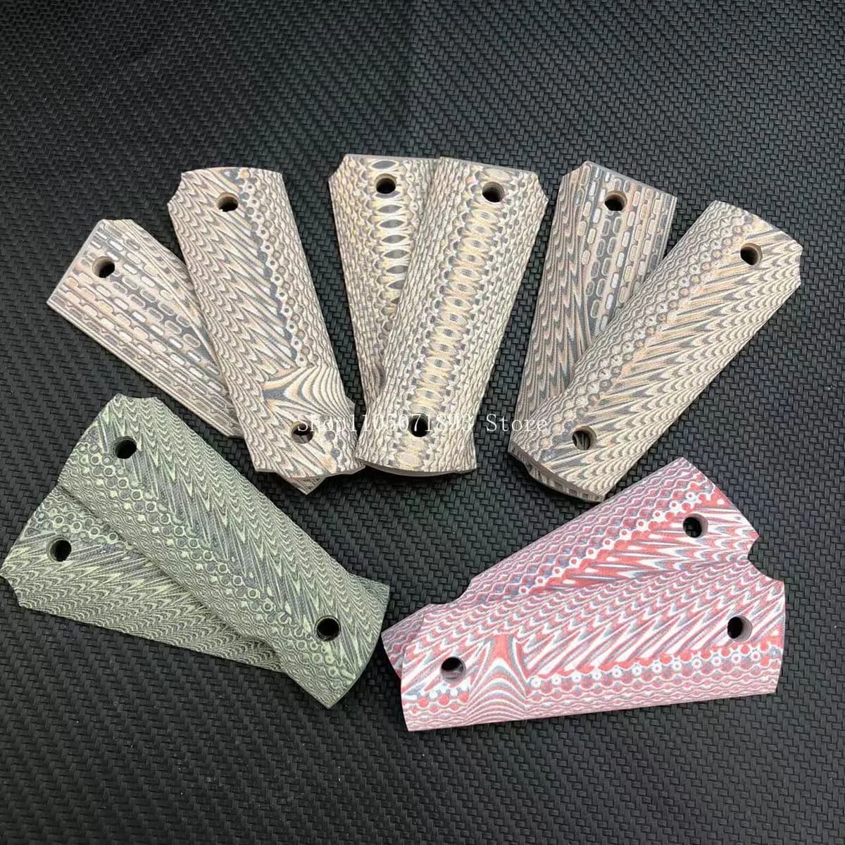 NONE 1 Pair 1911 G10 Handle Material Patch Non-slip Handle Patch DIY Handle Patch Material Tool Handle DIY Replacement Accessories