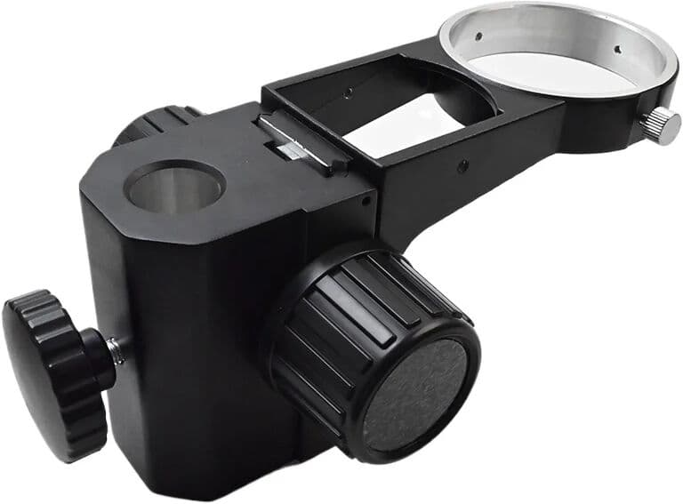 NONE 76mm Diameter Microscope Head Holder Stereo Zoom Microscope Stand Bracket Adjustable Trinocular Binocular Microscope Focus Arms