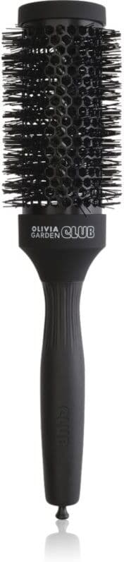 Olivia Garden Club The Glow Blowout Ceramic Round Brush Black στρογγυλή βούρτσα για τα μαλλιά M 1 τμχ