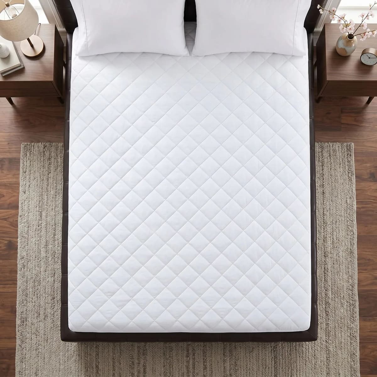 NONE Extra Deep Quilted Waterproof 30cm Ultrasonic Mattress Protector – Hypoallergenic Anti-Allergy Soft Breathable Mattress Topper Protector