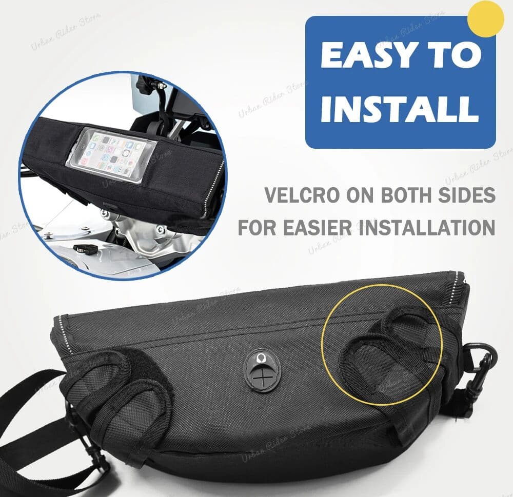 NONE For Benelli TNT125 Tnt125 Motorcycle Handlebar Travel Bag Motorcycle Waterproof And Dustproof Handlebar Storage Bag