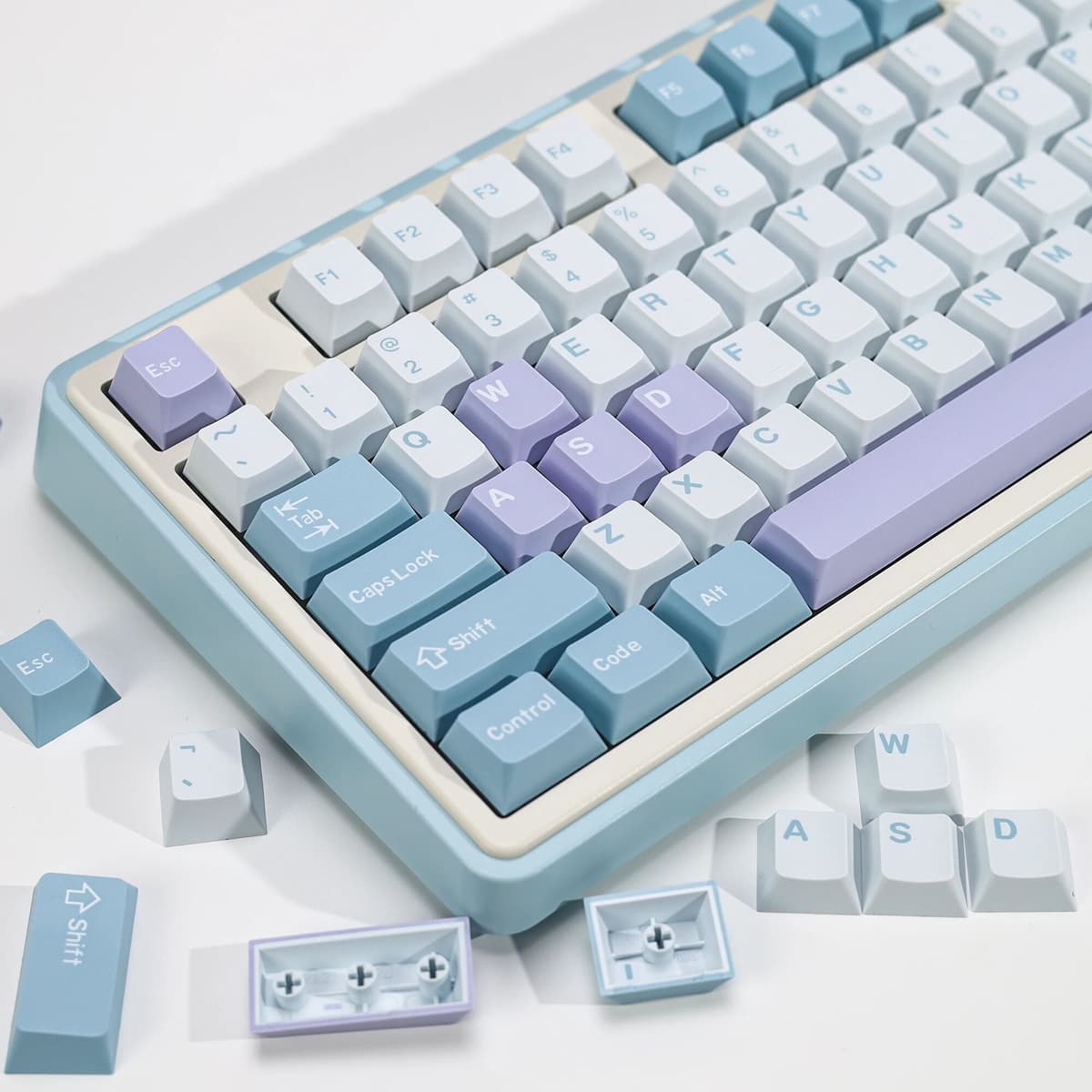 KBDiy Illusion Keycap Retro PBT ISO Double Shot Cherry Profile Keycaps For MX Switches Alice Mechanical Gaming Keyboard Key Caps