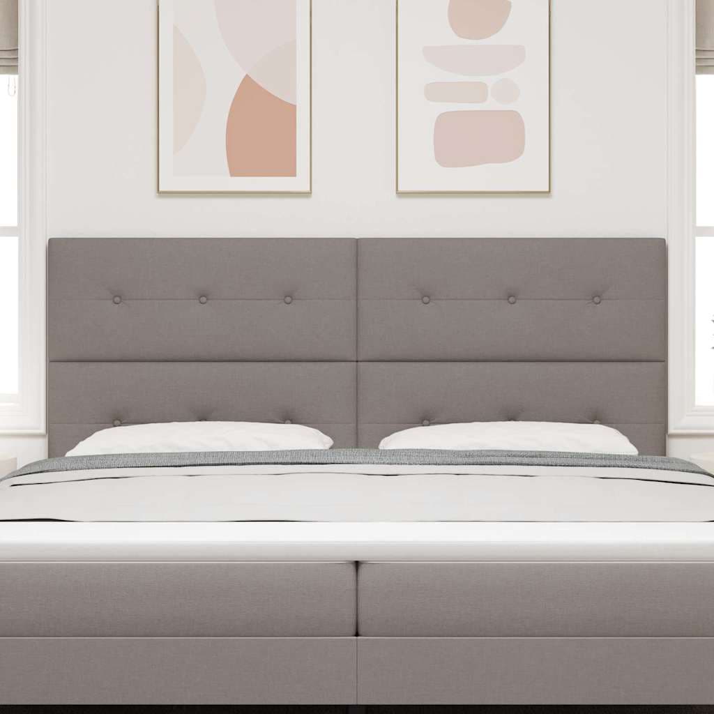 vidaXL Tête de lit réglable en hauteur Taupe tissu