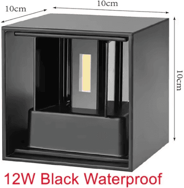 Inspire Curations 6W 12W IP65 LED Wall Light Modern Nordic Indoor Outdoor Sconce waterproof 12w A warm White (2700 3500k)